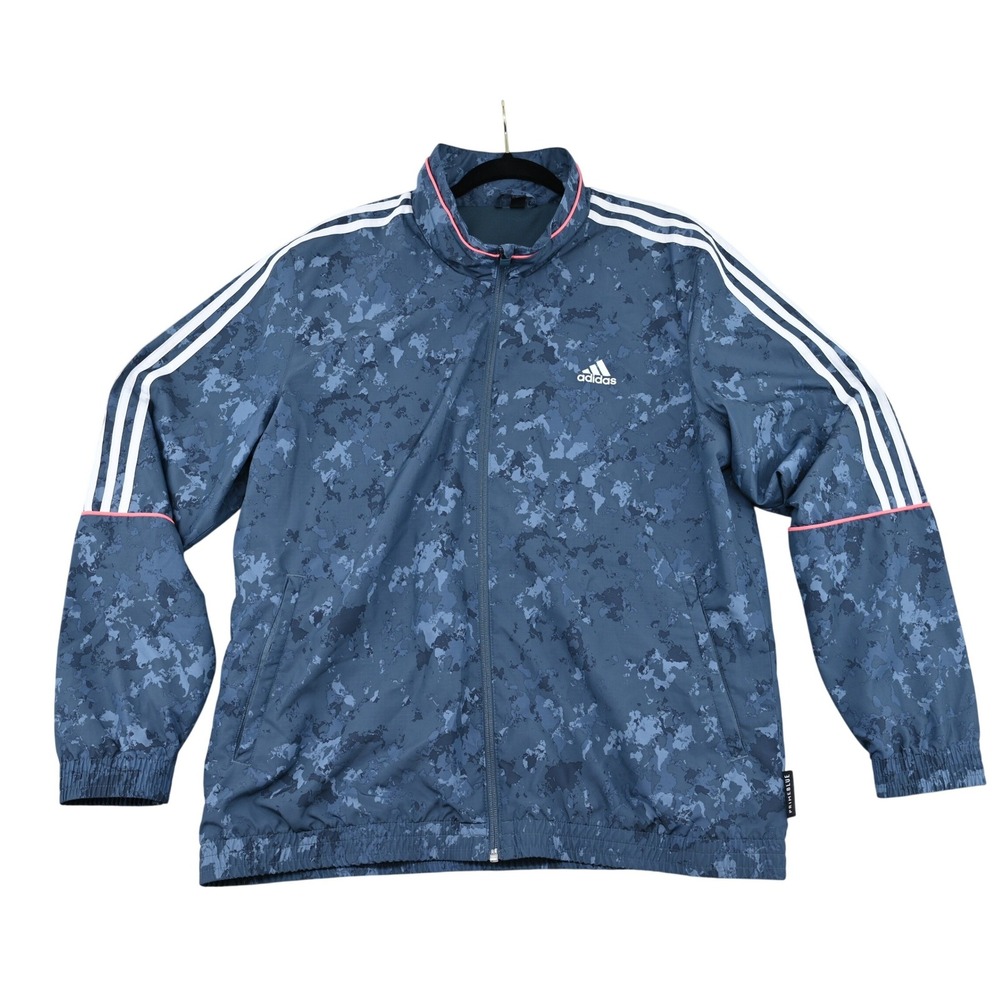 Adidas Men L Primeblue Camo Windbreaker Jacket Parley Ocean Plastic Full Zip